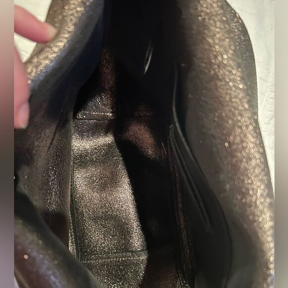 Botkier Waverly Black leather shoulder bag EUC shimmery inside silver toggle - Picture 12 of 15